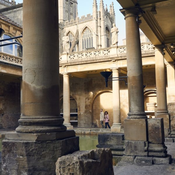 Bath, Somerset, England pool at Roman Baths