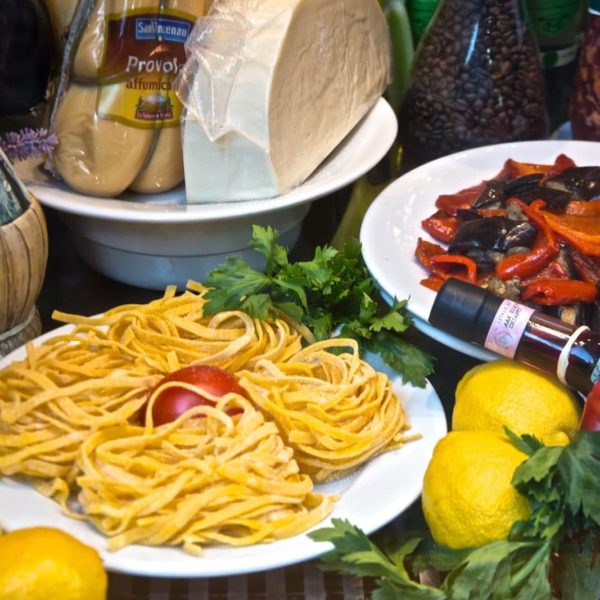 Rome, Italy pasta wine cheese peppers