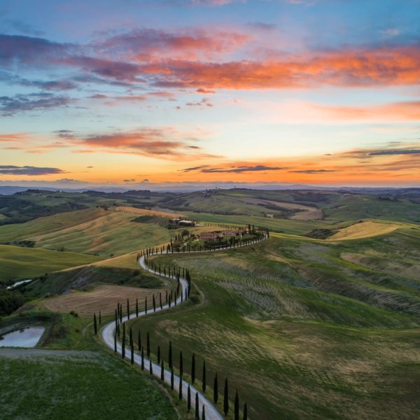 San Quirico d'Orcia, Italy sunset