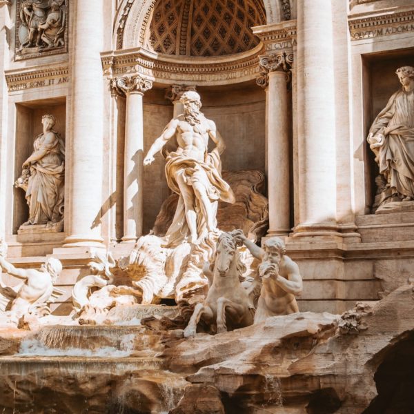 Trevi Fountain, Rome, Italy closeup