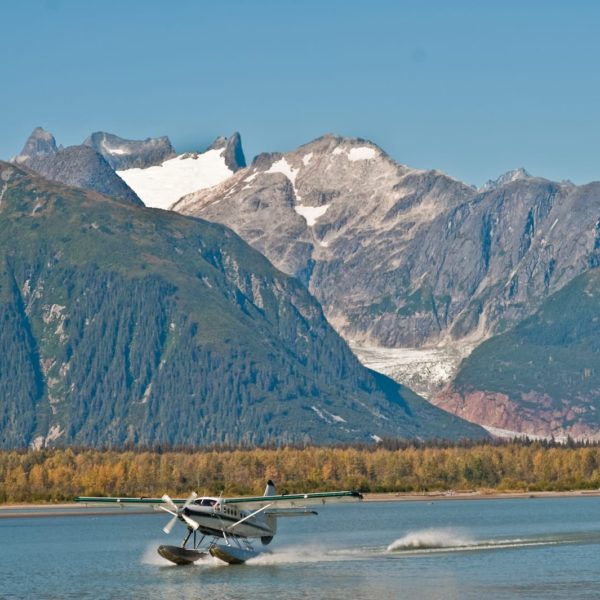 Alaska Luxury Vacation Juneau Sea Plane Taking Off
