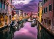 Canal Venice Italy Water River Buildings Boat