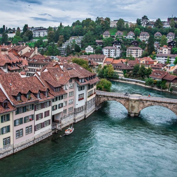 Europe Luxury Switzerland Vacation Bern Switzerland River Bridge Roof