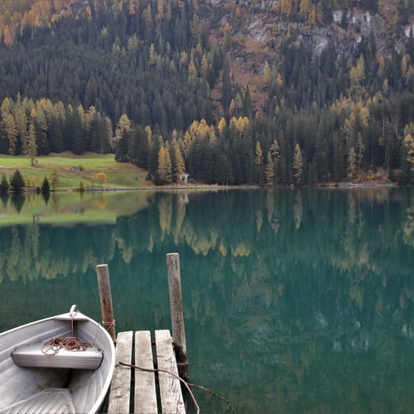 Europe Luxury Switzerland Vacation Boat Autumn Lake Davos Beach Landscape Nature