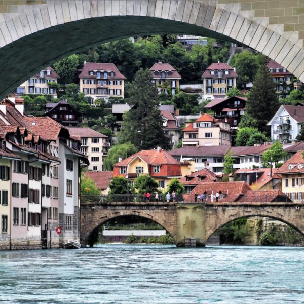 Europe Luxury Switzerland Vacation Bridge River Bern Water Buildings Historical