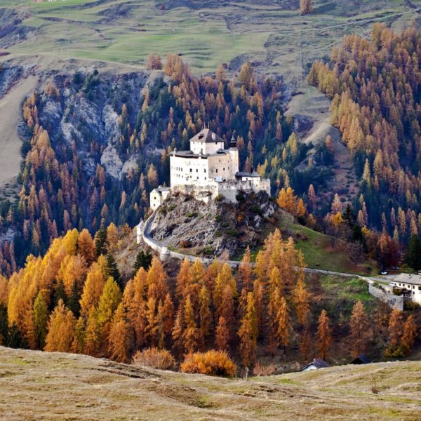 Europe Luxury Switzerland Vacation Castle Tarasp Lower Engadin Switzerland Autumn