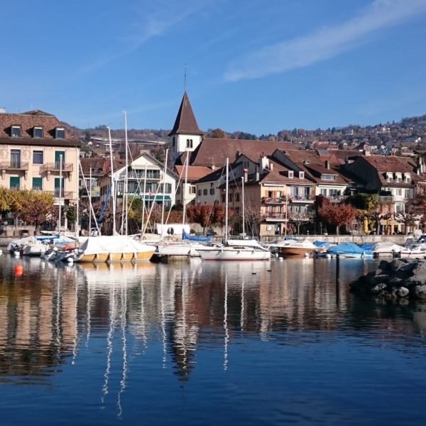 Europe Luxury Switzerland Vacation Lake Geneva Lutry Lake Leman Mountains Vaud
