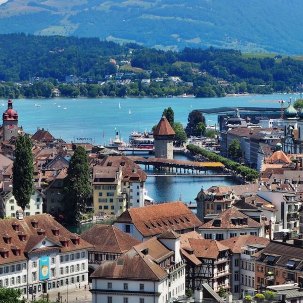 Europe Luxury Switzerland Vacation Lucerne Lake Lucerne Region Chapel Bridge Water