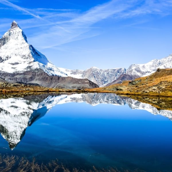 Europe Luxury Switzerland Vacation Mountain Lake Landscape Panorama Matterhorn