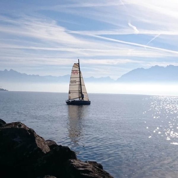 Europe Luxury Switzerland Vacation Sailboat Geneva Lake Landscape View Switzerland