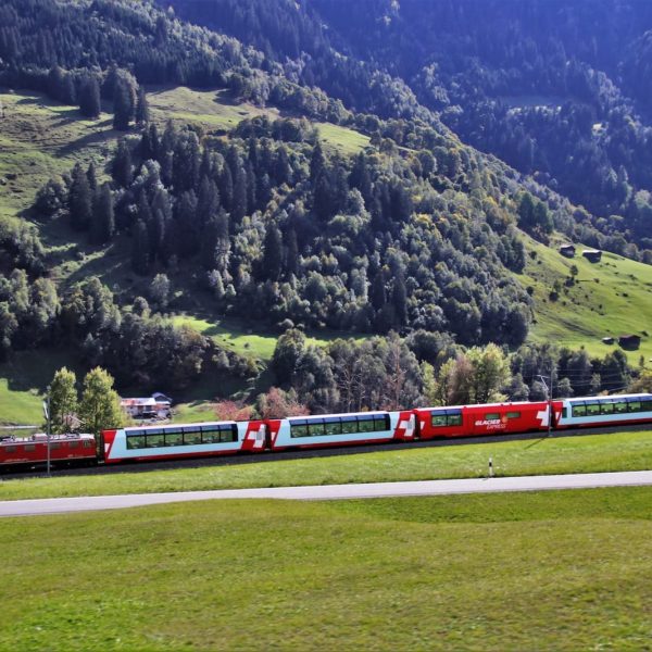 Europe Luxury Switzerland Vacation Train Mountains Railroad Landscape Transport