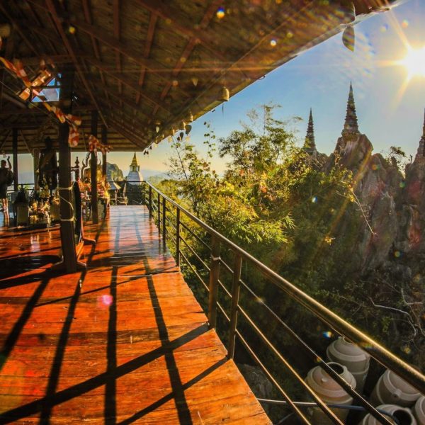 Luxury Thailand Vacation Amazing Ancient Architecture Scenic View From The Temple
