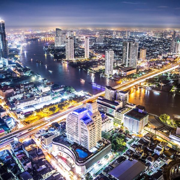 Luxury Thailand Vacation Bangkok Thailand Cityview Night Skyline