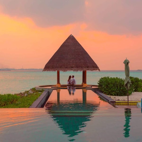 Luxury Thailand Vacation Couple Under Hut Beside Sea And Infinity Pool Affair Asad Asadphoto