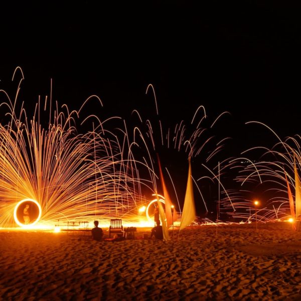 Luxury Thailand Vacation Fire Chains Show