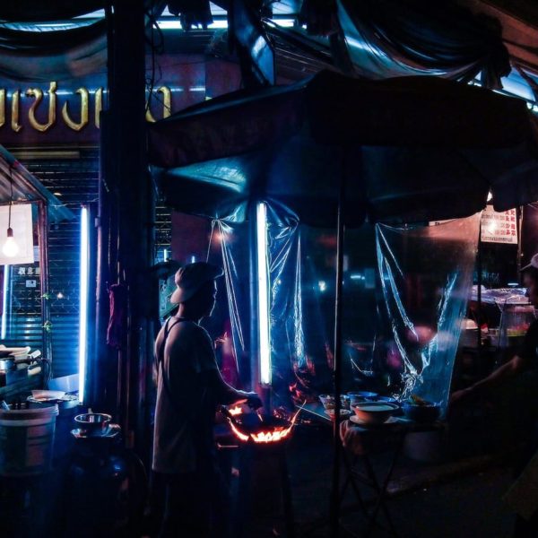 Luxury Thailand Vacation Food Stalls At Night