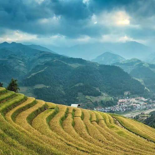Luxury Vacation China Asia Asia China Farm Harvest Cottage Land Mountains