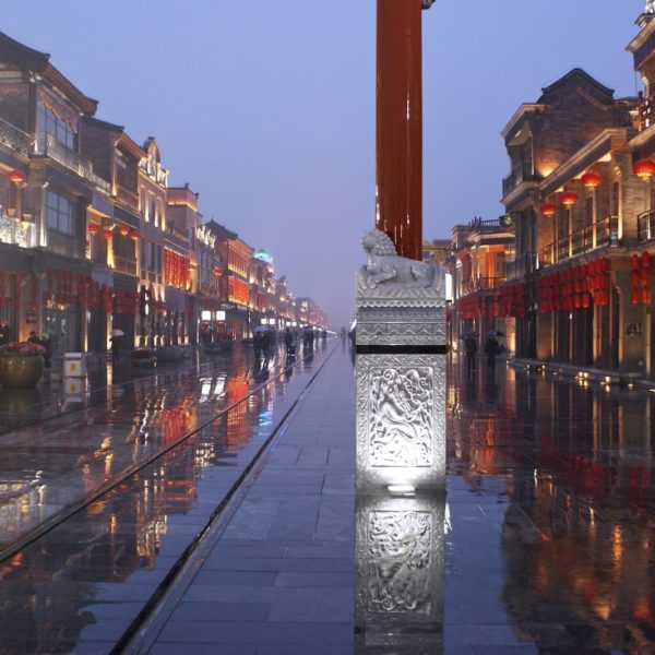 Luxury Vacation China Asia Beijing China Road Rain Wet Reflections Asia