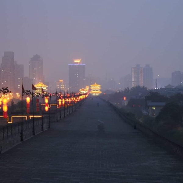 Luxury Vacation China Asia China Night Lights Wall Urban Xi An