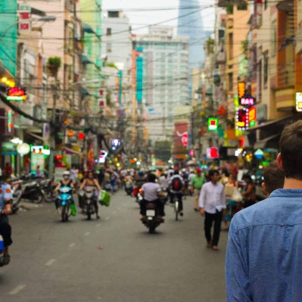 Luxury Vacation China Asia City Street Traffic Urban City Crowded Asia China