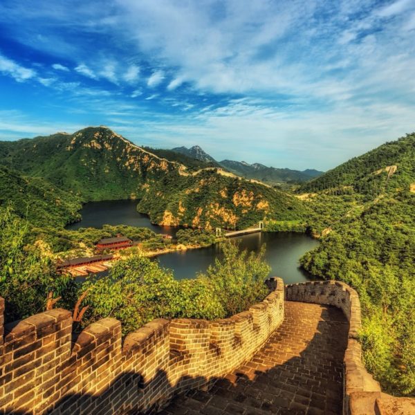 Luxury Vacation China Asia Great Wall Of China Architecture Clouds Daylight