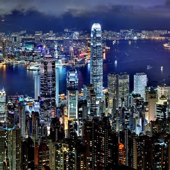 Luxury Vacation China Asia Hong Kong Skyline Night Architecture Asia