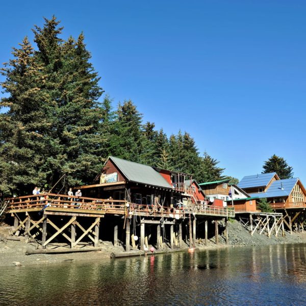 Village Buildings Water Alaskan Luxury Vacation
